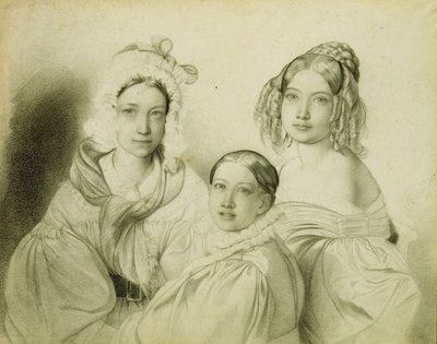 Portrait des Comtesses Praskovia, Nadezhda et Maria Vyazemsky, 1835 - Fyodor Antonovich Bruni