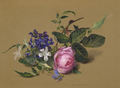 Scarabée sur la branche de rose - Fyodor Petrovich Tolstoy