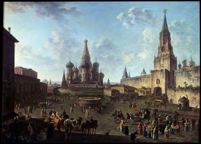 La Place Rouge à Moscou, 1801 - Fyodor Yakovlevich Alexeev