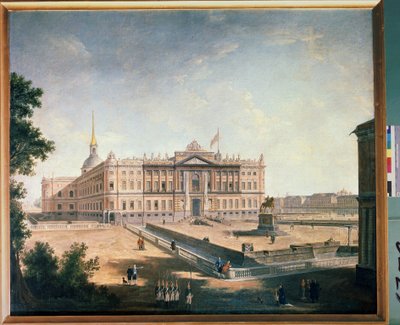 Vue du Palais Michel et de la place connétable à Saint-Pétersbourg - Fyodor Yakovlevich Alexeev