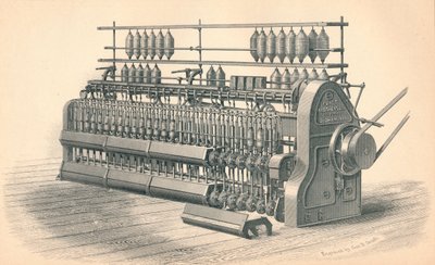 Cadre de finition de filature, par Platt, Brothers & Co. Oldham, 1874 - GB Smith