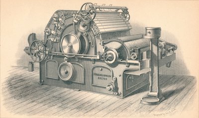 Machine à carder auto-dénudante, par Dobson et Barlow Bolton - GB Smith