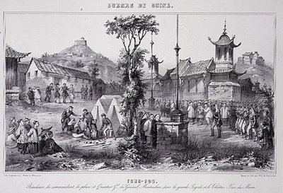 Quartiers du général Montauban dans la Grande Pagode à Tche Fou, de 