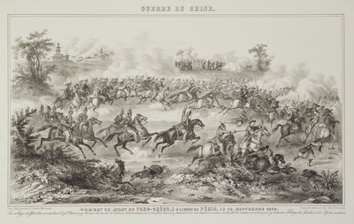 La bataille de Chang-Kia-Onang, avant Tong-Cheou, 18 septembre 1860, de La Guerre en Chine, 1862 - G.C. de Fortavion