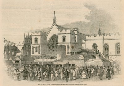 Palace Yard, les Salles du Comité Ferroviaire devant Westminster Hall - G.F. Sargent