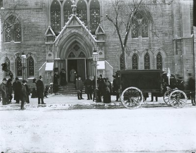 Les funérailles de Mme Gilbert, église réformée hollandaise de Bloomingdale, New York - G.P. Hall und Sohn