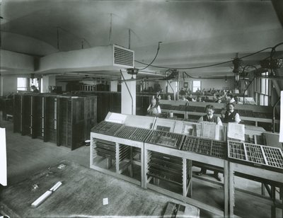 Salle de composition du New York Evening Post - G.P. Hall und Sohn