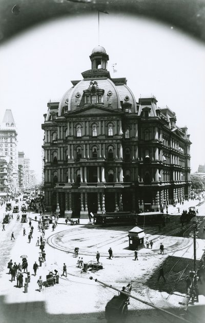 Ancien bureau de poste, Broadway et Park Row, New York, vers 1900 - G.P. Hall und Sohn