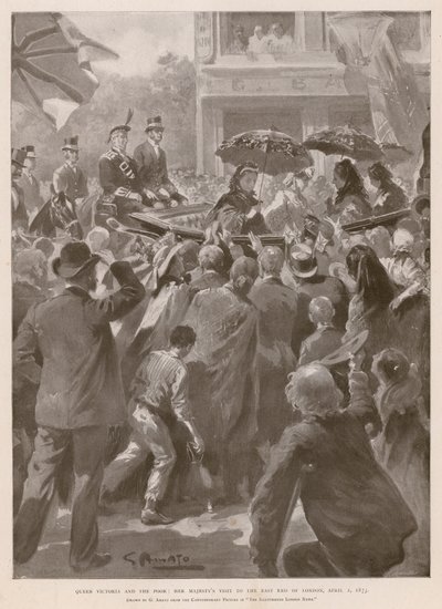 La reine Victoria et les pauvres : la reine visitant l
