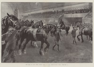 Le roi au salon des chevaux de trait à l
