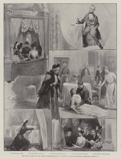 La visite royale à la représentation unique de Caste, au théâtre Haymarket, 18 mars - G.S. Amato