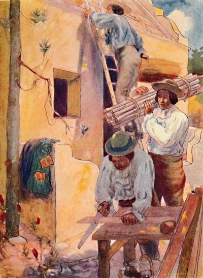 Les Huguenots construisant leurs maisons, 1909 - GS Smithard