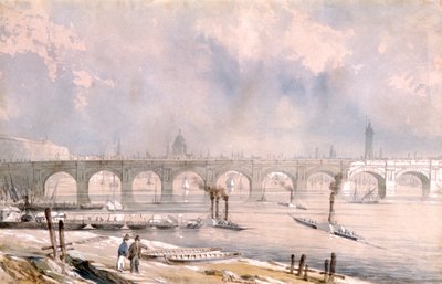 Pont de Waterloo, vue vers la ville, Londres - G Chaumont