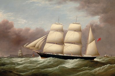 La Barque Alfred Hawley au large des Skerries en route vers Liverpool, 1860 - G. Dell