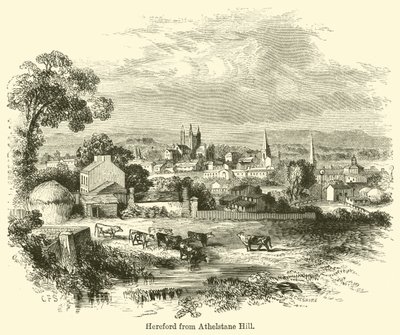 Hereford depuis Athelstane Hill - G. F. Sargent
