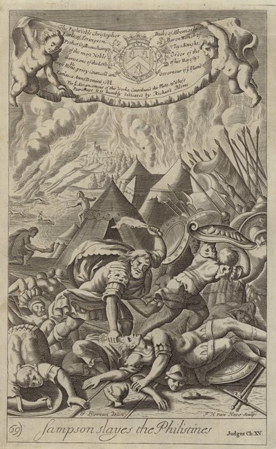 Samson tue les Philistins (gravure) - G Freman