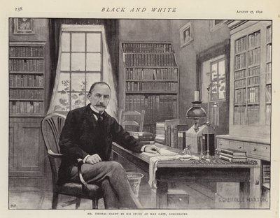 Thomas Hardy dans son bureau à Max Gate, Dorchester - G. Grenville Manton