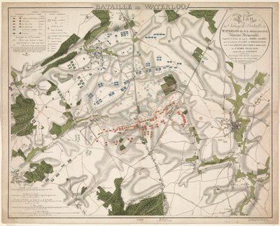 Carte de la bataille de Waterloo, 1815 - G. Jacowick