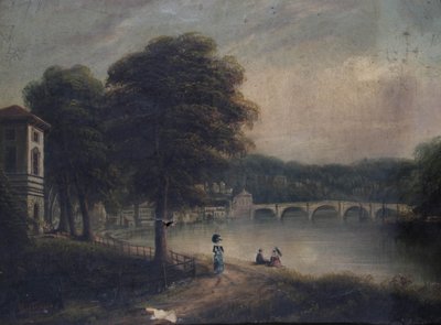 Maison Asgill par Cholmondeley Walk, Richmond, Surrey, en direction du pont de Richmond - G. Suter