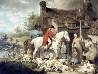 Devant une auberge de campagne, gravé par William Ward - G. and Ward J. Morland