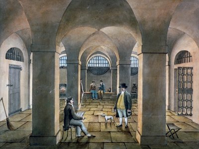 Vue intérieure de la prison de Horsemonger Lane, Union Road, Southwark, Londres, vers 1826 - G Yates