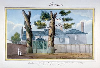 Maison du recteur à Newington Butts, Southwark, Londres, vers 1825 - G Yates