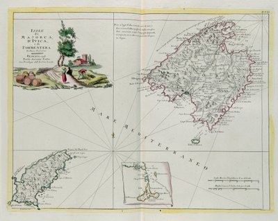 Les îles de Majorque, Ivica et Formentera, gravure de G. Zuliani tirée du Tome I du "Nouvel Atlas" publié à Venise en 1778 par Antonio Zatta, Collection privée - G. Zuliani