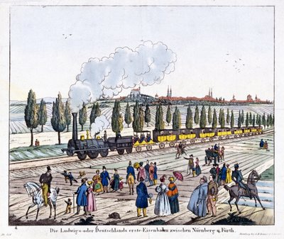 Ouverture du chemin de fer Nuremberg-Furth, 7 décembre 1835 - G. after Renner