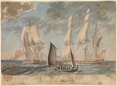 Deux petites frégates de la Royal Navy - Gabriel Bray