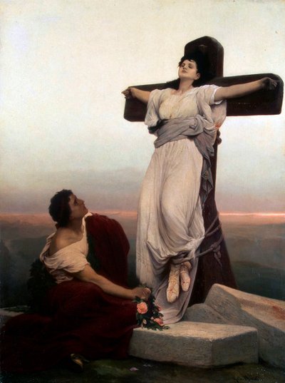 Martyr chrétien sur la croix, Sainte Julia, 1865 - Gabriel Cornelius Max Ritter von