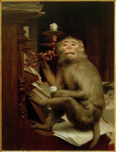Singe au piano - Gabriel Cornelius Ritter von Max