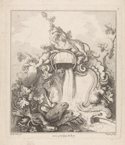Fontaine avec panthère (Livre De Buffets) - Gabriel Huquier