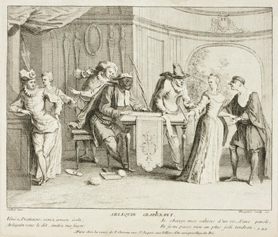 Plate from Livre de Scènes Comiques - Gabriel Huquier