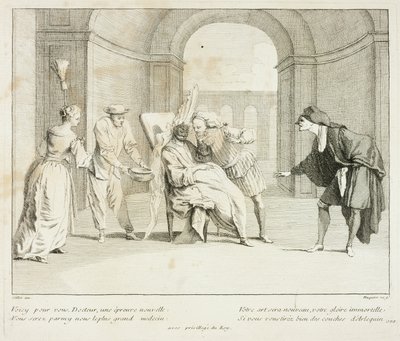Plate from Livre de Scènes Comiques - Gabriel Huquier