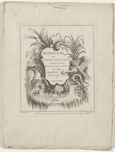 Page de titre Second livre de cartouches - Gabriel Huquier