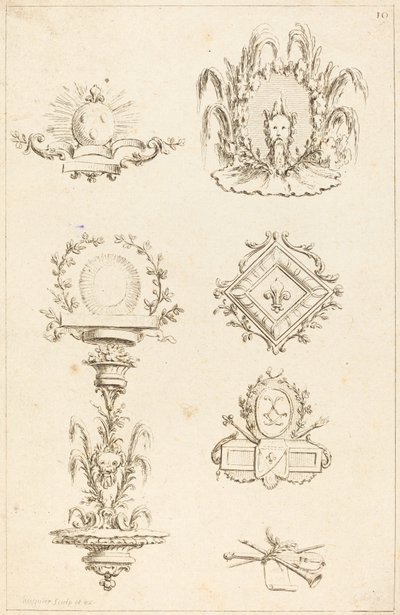 Dessins pour des culs-de-lampe : pl. 10 - Gabriel Huquier after Claude Gillot