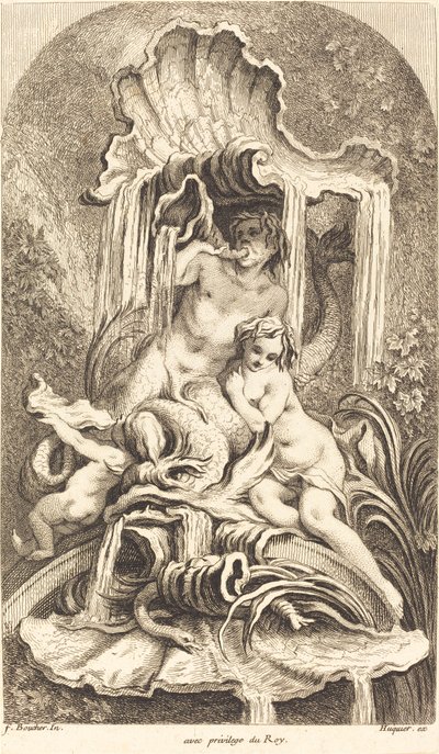 Triton et Nymphe - Gabriel Huquier after François Boucher