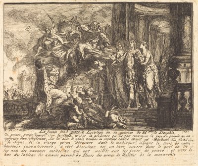Allégorie sur la convalescence du Dauphin - Gabriel Jacques de Saint Aubin