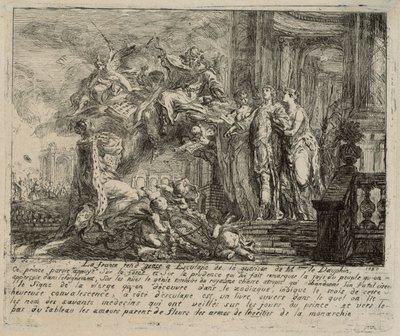 Allégorie sur la convalescence du Dauphin - Gabriel Jacques de Saint Aubin