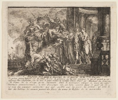 Allégorie sur la convalescence du Dauphin - Gabriel Jacques de Saint Aubin