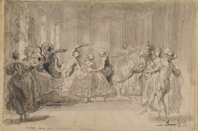 Ballet de "Les Fées rivales" - Gabriel Jacques de Saint Aubin