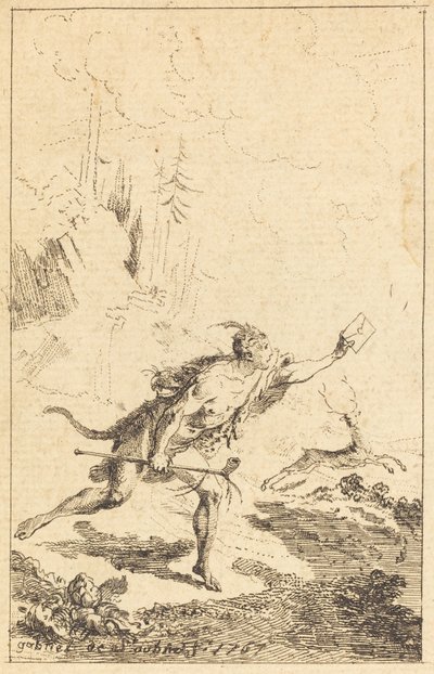 Envoyé à M. de Saint-Denis par M. de Belle-Isle, Prisonnier [gauche] - Gabriel Jacques de Saint Aubin