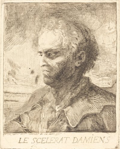 Le scélérat Damiens - Gabriel Jacques de Saint Aubin