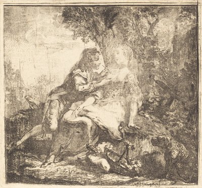 Les deux amants - Gabriel Jacques de Saint Aubin