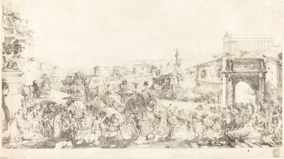 Triomphe de Pompée dans Rome - Gabriel Jacques de Saint Aubin