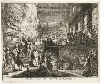 Vue du Salon au Louvre en 1753 - Gabriel Jacques de Saint Aubin