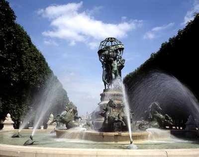Vue de la fontaine des quatre parties du monde, ou fontaine de l