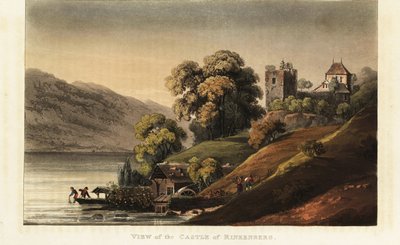Ruines du château médiéval de Ringgenberg sur le lac de Brienz, canton de Berne, Suisse - Gabriel Ludwig (after) Lory