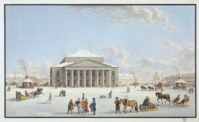 Vue du théâtre Bolchoï à Saint-Pétersbourg - Gabriel Ludwig Lory the Elder
