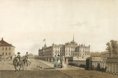 Vue du palais Mikhailovsky, 1804 - Gabriel Ludwig Lory the Elder